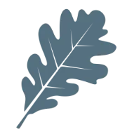 Blue Oak Leaf Icon