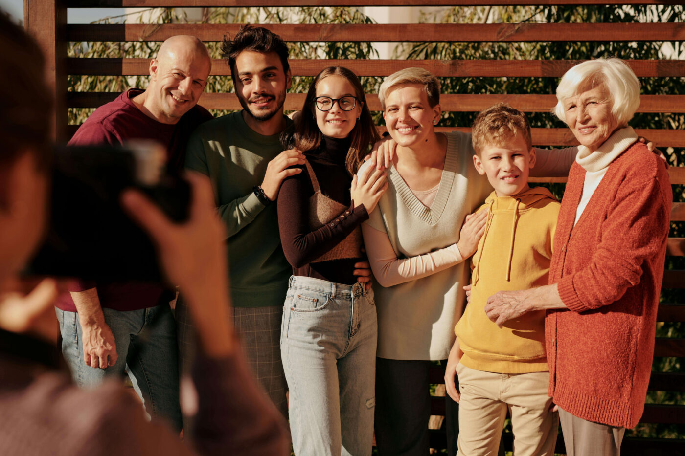 a family posing for a picture after discussing QTIP Trust
